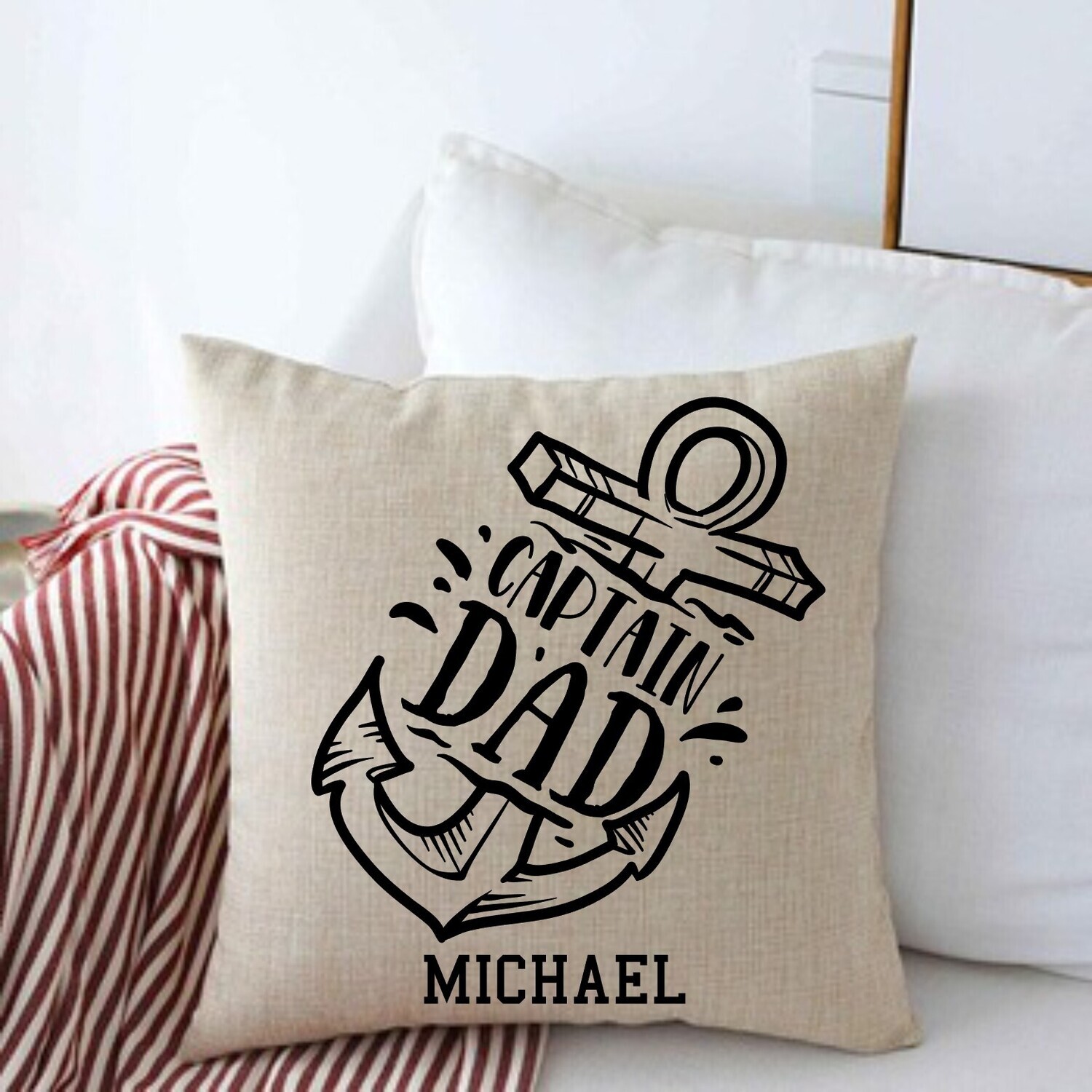 Personalized Throw Pillows for Him-Man Cave-Den-Gifts for Him-Gift for Dad-Holiday-Birthday
