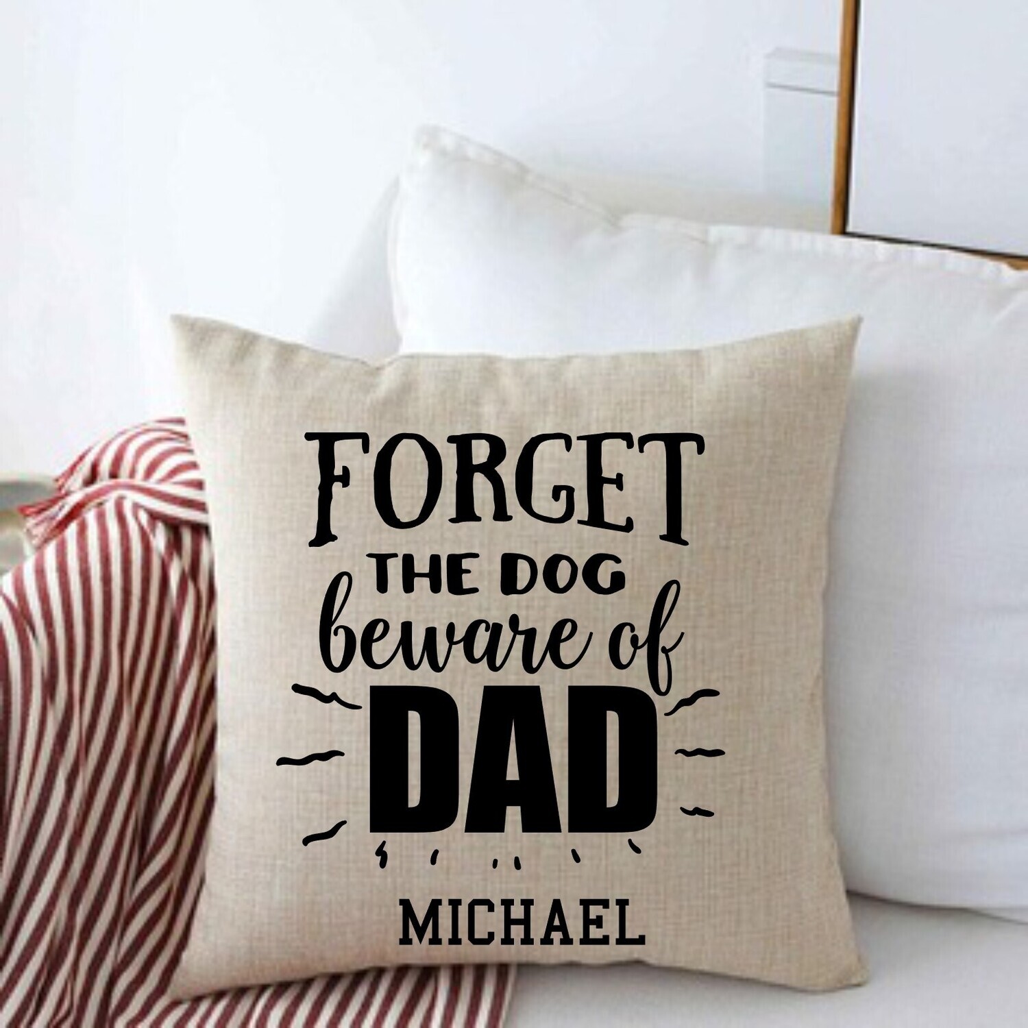 Personalized Throw Pillows for Him-Man Cave-Den-Gifts for Him-Gift for Dad-Holiday-Birthday