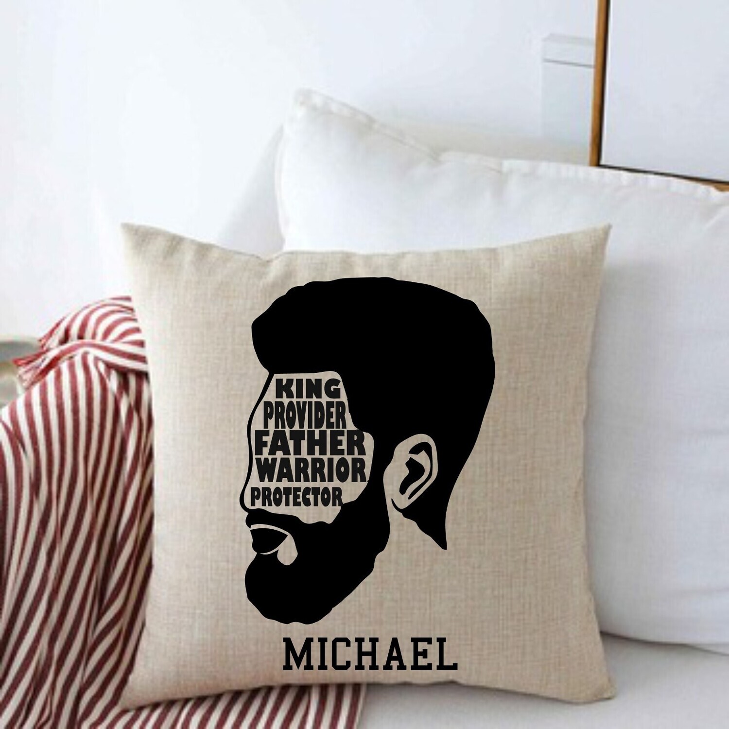 Personalized Throw Pillows for Him-Man Cave-Den-Gifts for Him-Gift for Dad-Holiday-Birthday