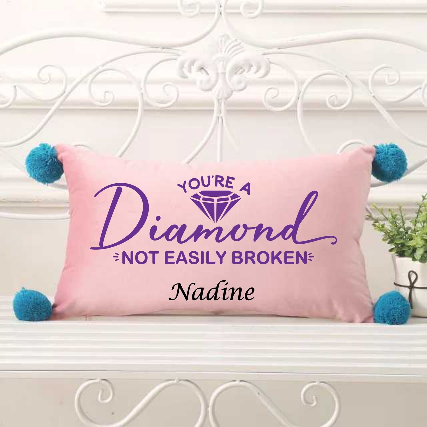 Customized Throw Pillows for Her-Gift for Mom-Customized gift for Her-Gift for Friend-Gift for Sister-Holiday Gift for Her-Housewarming Gift-Birthday Gift for her, Selection: You&#39;re a diamond
