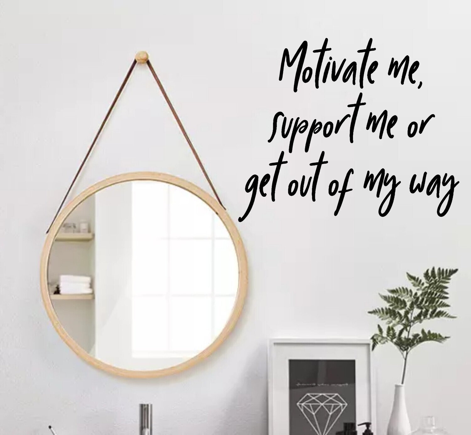 Motivational Wall Decal Stickers| Bedroom Decor| Bathroom Wall Art| Wall Quotes| Mirror Decor