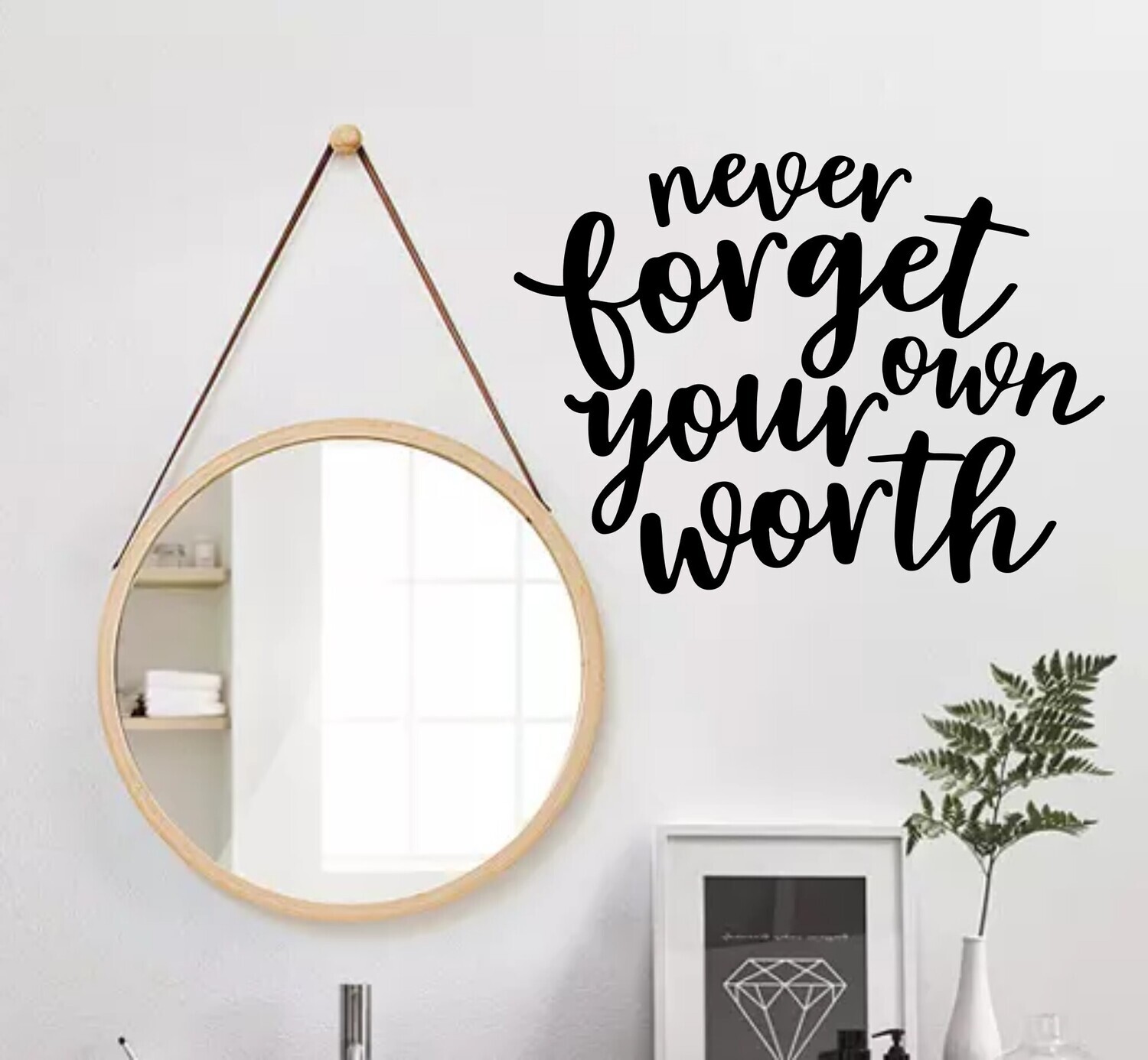 Motivational Wall Decal Stickers| Bedroom Decor| Bathroom Wall Art| Wall Quotes| Mirror Decor