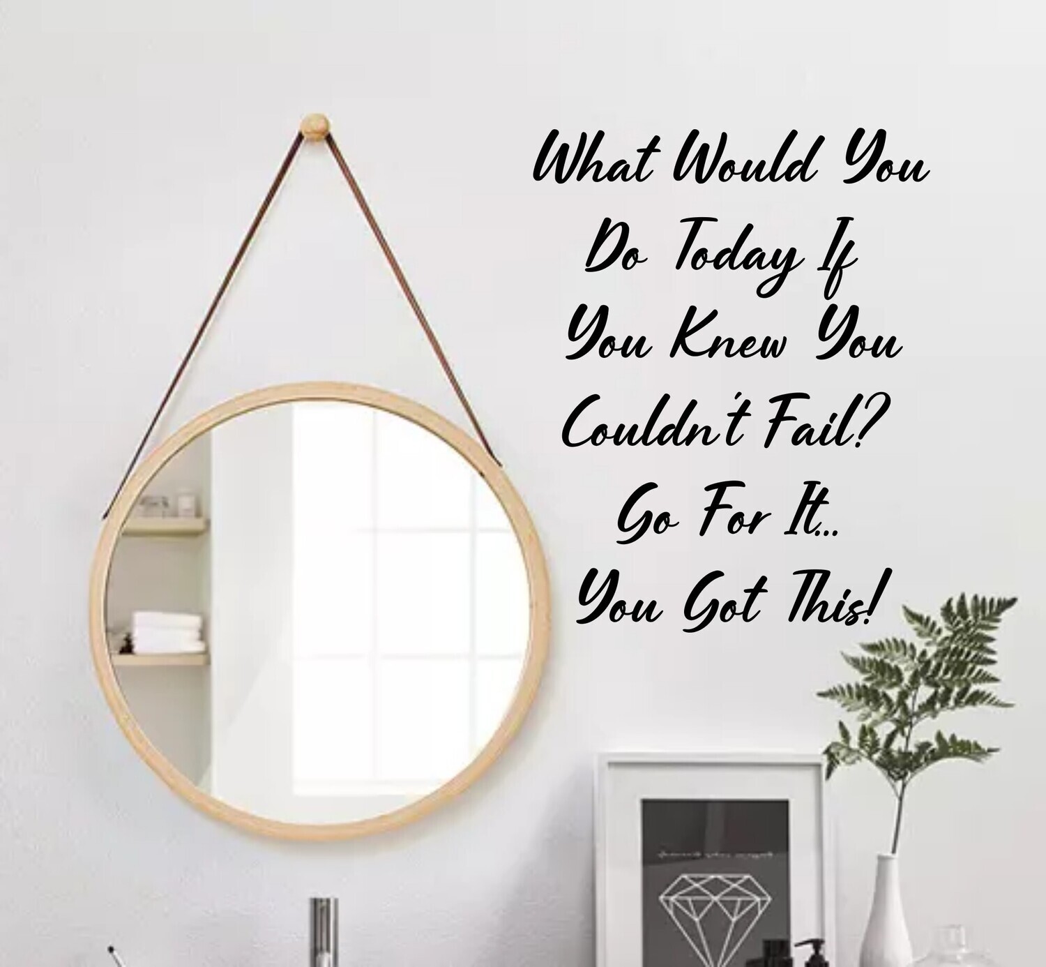 Motivational Wall Decal Stickers| Bedroom Decor| Bathroom Wall Art| Wall Quotes| Mirror Decor