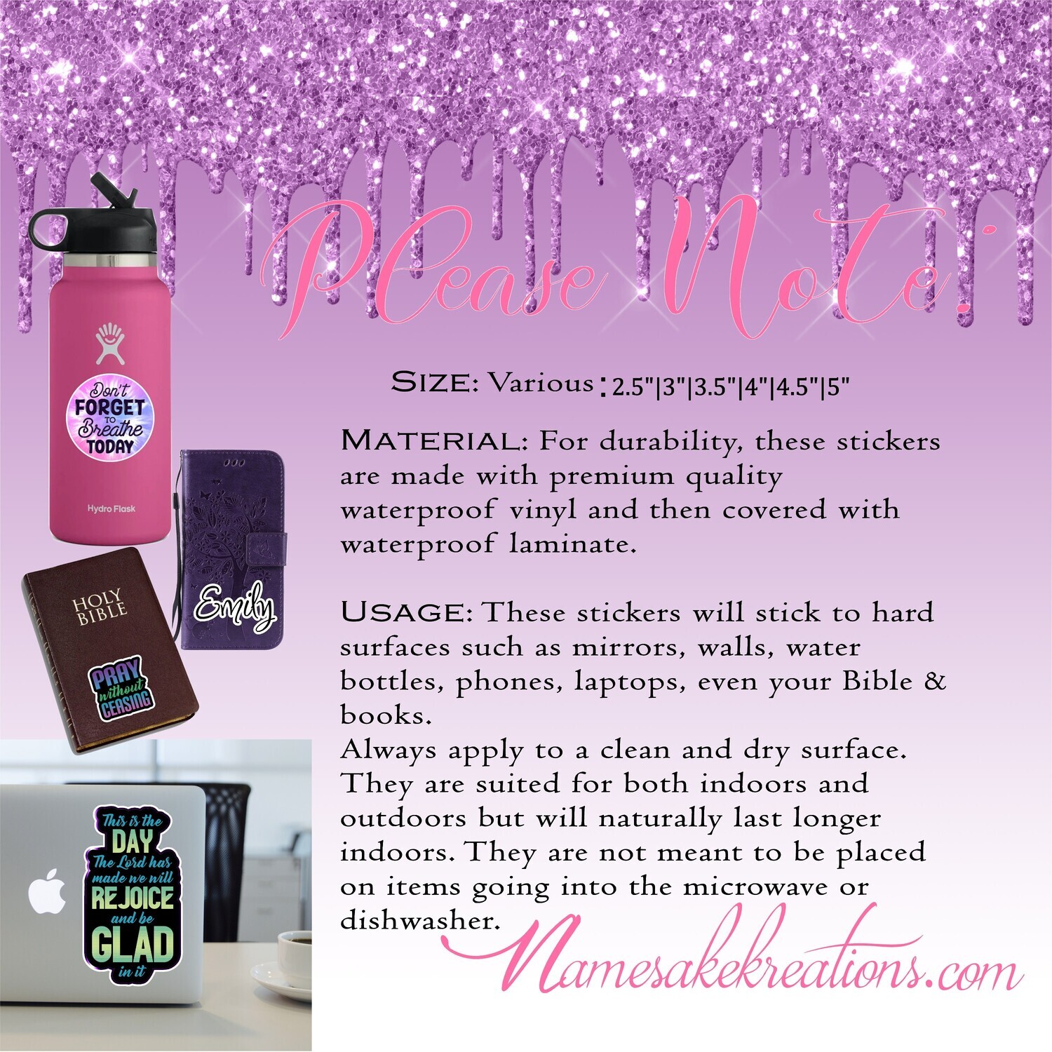 Christian Sticker Pack| Inspirational Stickers| Choose Your Pack Stickers| Waterproof Sticker Bundle| Bible Verse Stickers| Pretty Stickers