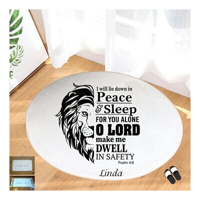 Christian Prayer Mat with Name |Religious Gift| Monogrammed Gift| Custom Church Gift| Blessing Mat| Prayer Room Accessory |Bedside Mat| Christian Comfort Gift| Faith-Inspired Home Decor