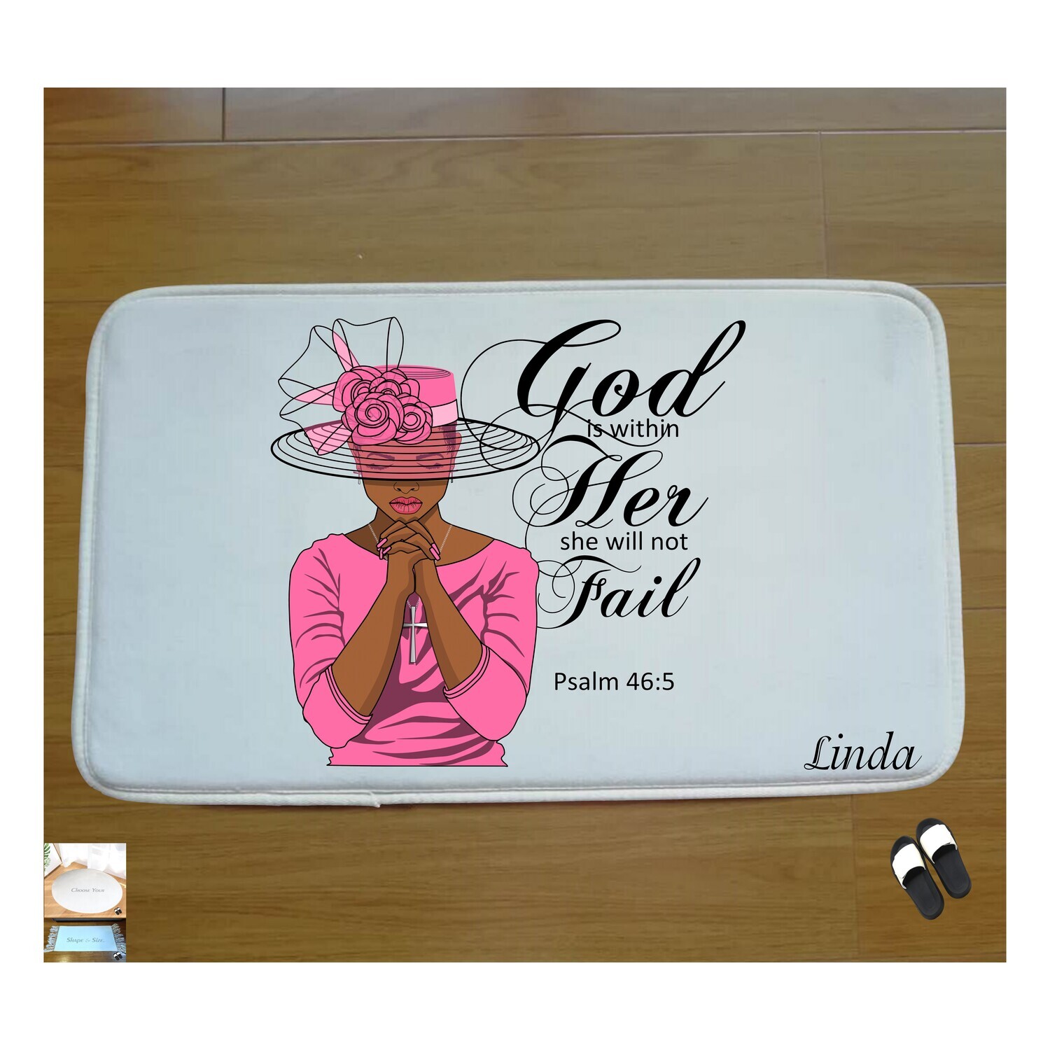 Christian Prayer Mat with Name |Religious Gift| Monogrammed Gift| Custom Church Gift| Blessing Mat| Prayer Room Accessory |Bedside Mat| Christian Comfort Gift| Faith-Inspired Home Decor