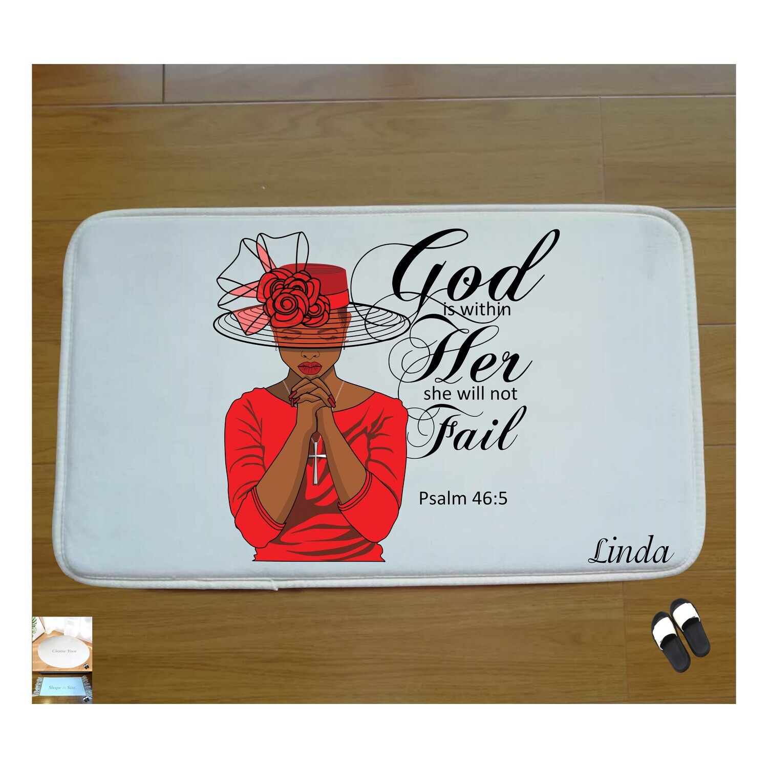 Christian Prayer Mat with Name |Religious Gift| Monogrammed Gift| Custom Church Gift| Blessing Mat| Prayer Room Accessory |Bedside Mat| Christian Comfort Gift| Faith-Inspired Home Decor