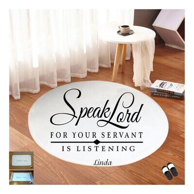 Christian Prayer Mat &quot;SPEAK LORD&quot; | Personalized Prayer Mat | Inspirational gift | Church gift | Christian gift | Prayer room accessories | Bedside mat