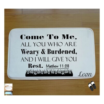 Christian Prayer Mat with Name |Religious Gift| Monogrammed Gift| Custom Church Gift| Blessing Mat| Prayer Room Accessory |Bedside Mat| Christian Comfort Gift| Faith-Inspired Home Decor