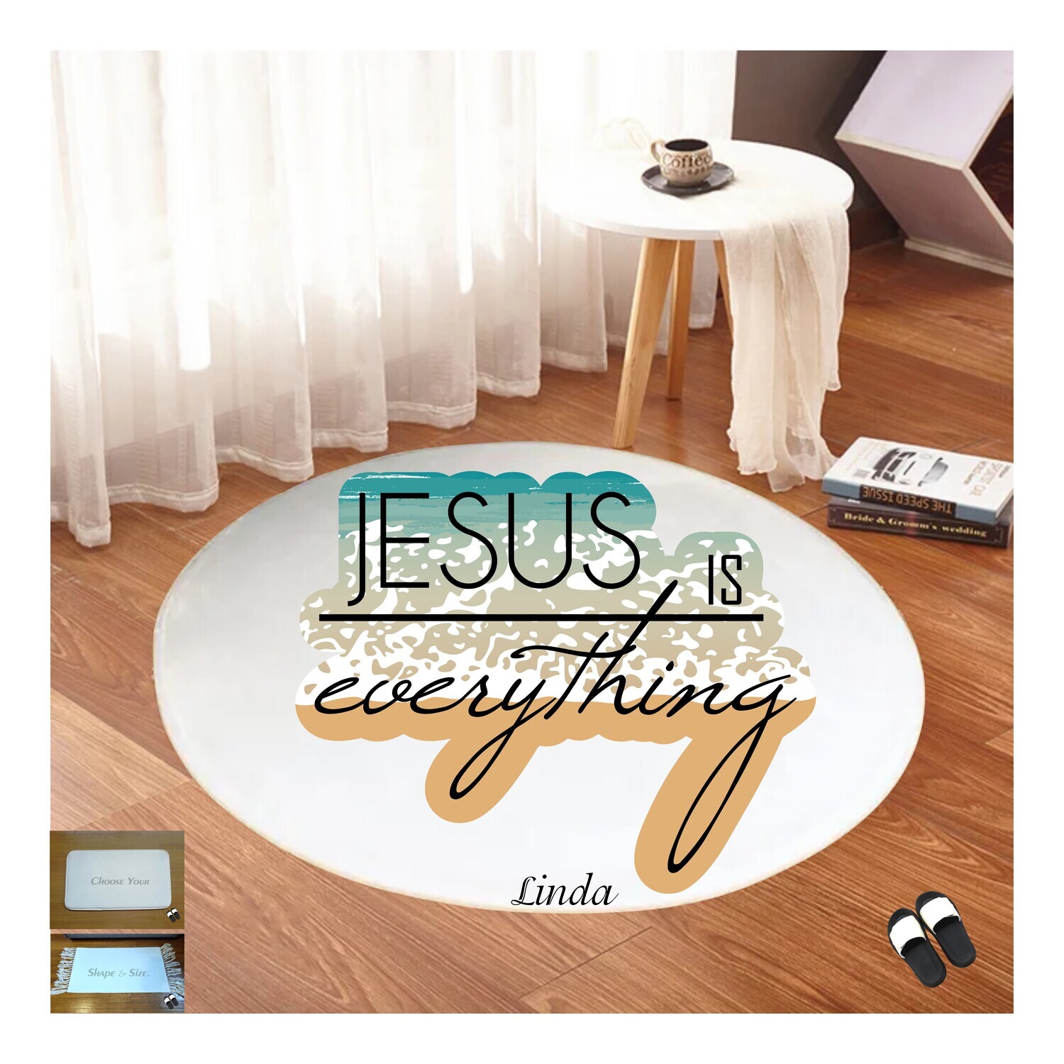 Christian Prayer Mat with Name |Religious Gift| Monogrammed Gift| Custom Church Gift| Blessing Mat| Prayer Room Accessory |Bedside Mat| Christian Comfort Gift| Faith-Inspired Home Decor