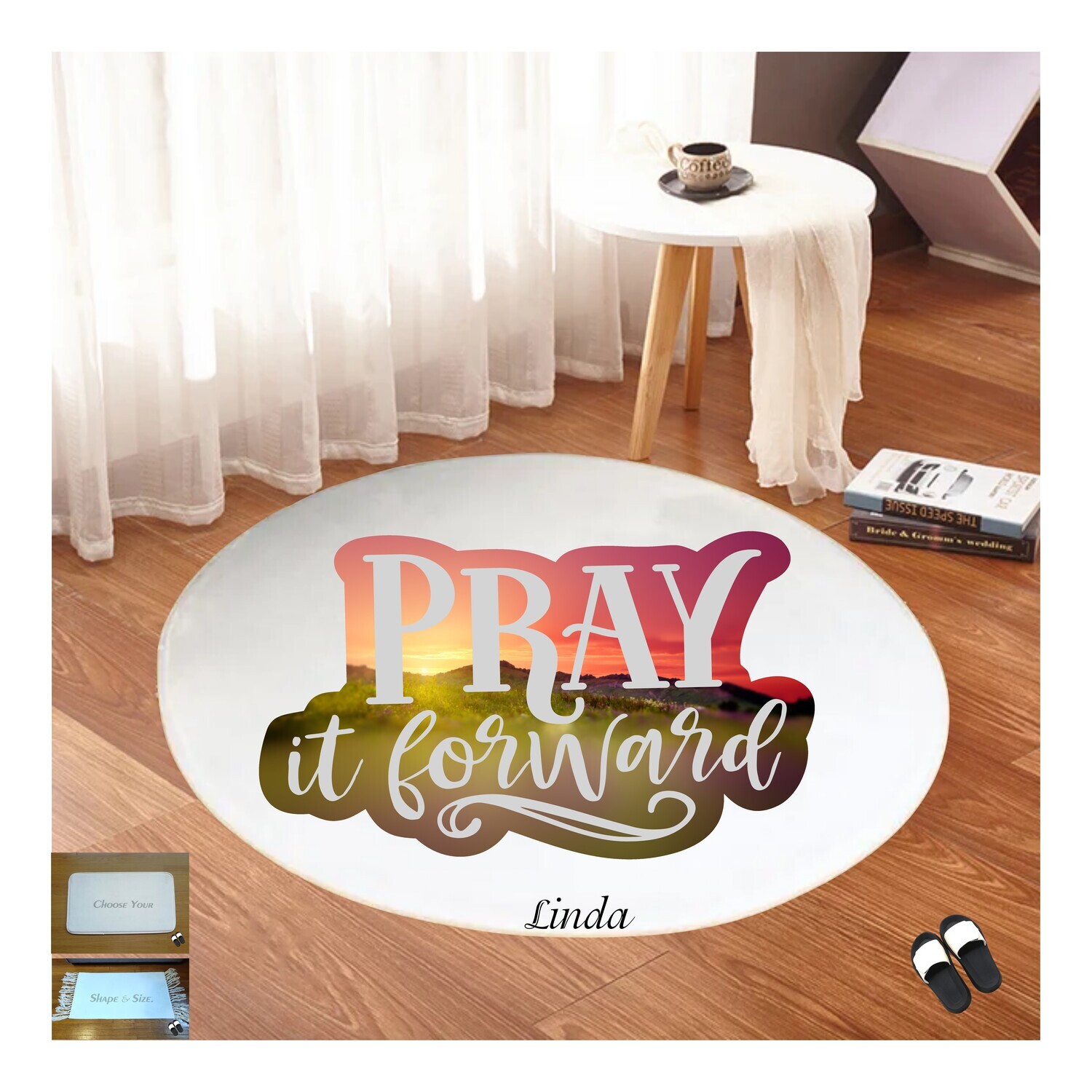 Christian Prayer Mat with Name |Religious Gift| Monogrammed Gift| Custom Church Gift| Blessing Mat| Prayer Room Accessory |Bedside Mat| Christian Comfort Gift| Faith-Inspired Home Decor