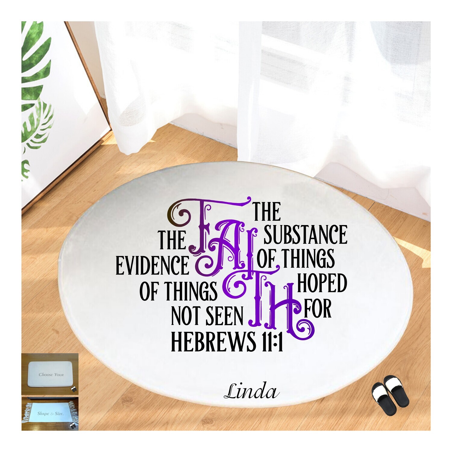 Christian Prayer Mat with Name |Religious Gift| Monogrammed Gift| Custom Church Gift| Blessing Mat| Prayer Room Accessory |Bedside Mat| Christian Comfort Gift| Faith-Inspired Home Decor