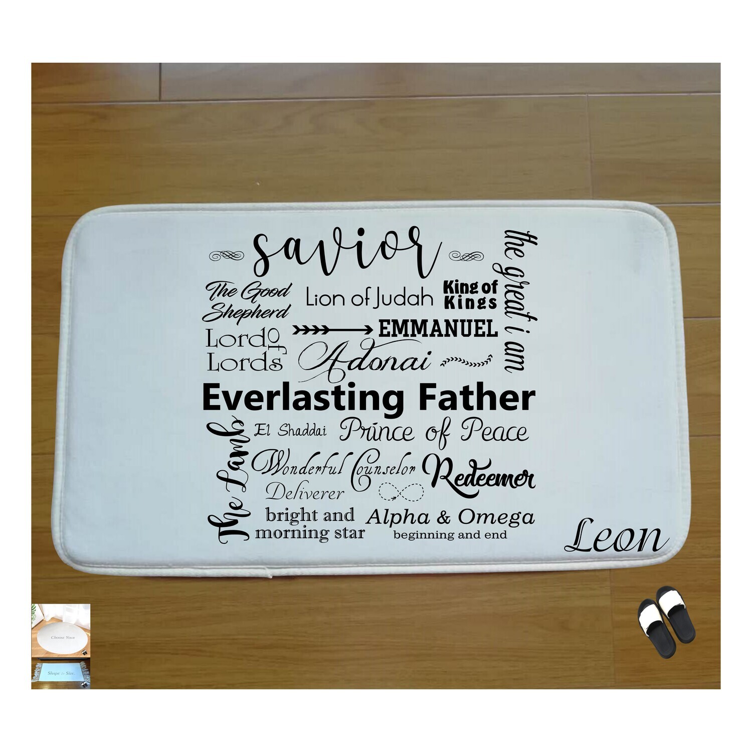 Christian Prayer Mat with Name |Religious Gift| Monogrammed Gift| Custom Church Gift| Blessing Mat| Prayer Room Accessory |Bedside Mat| Christian Comfort Gift| Faith-Inspired Home Decor