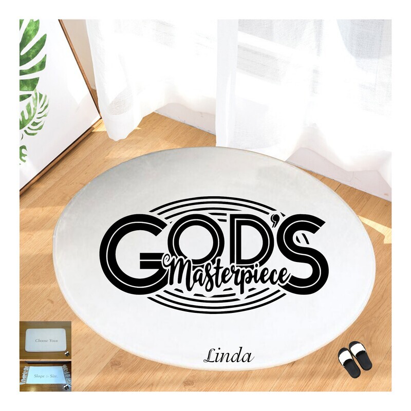 Christian Prayer Mat with Name |Religious Gift| Monogrammed Gift| Custom Church Gift| Blessing Mat| Prayer Room Accessory |Bedside Mat| Christian Comfort Gift| Faith-Inspired Home Decor