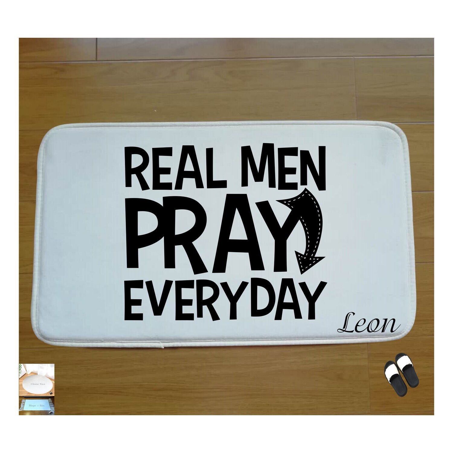 Christian Prayer Mat with Name |Religious Gift| Monogrammed Gift| Custom Church Gift| Blessing Mat| Prayer Room Accessory |Bedside Mat| Christian Comfort Gift| Faith-Inspired Home Decor