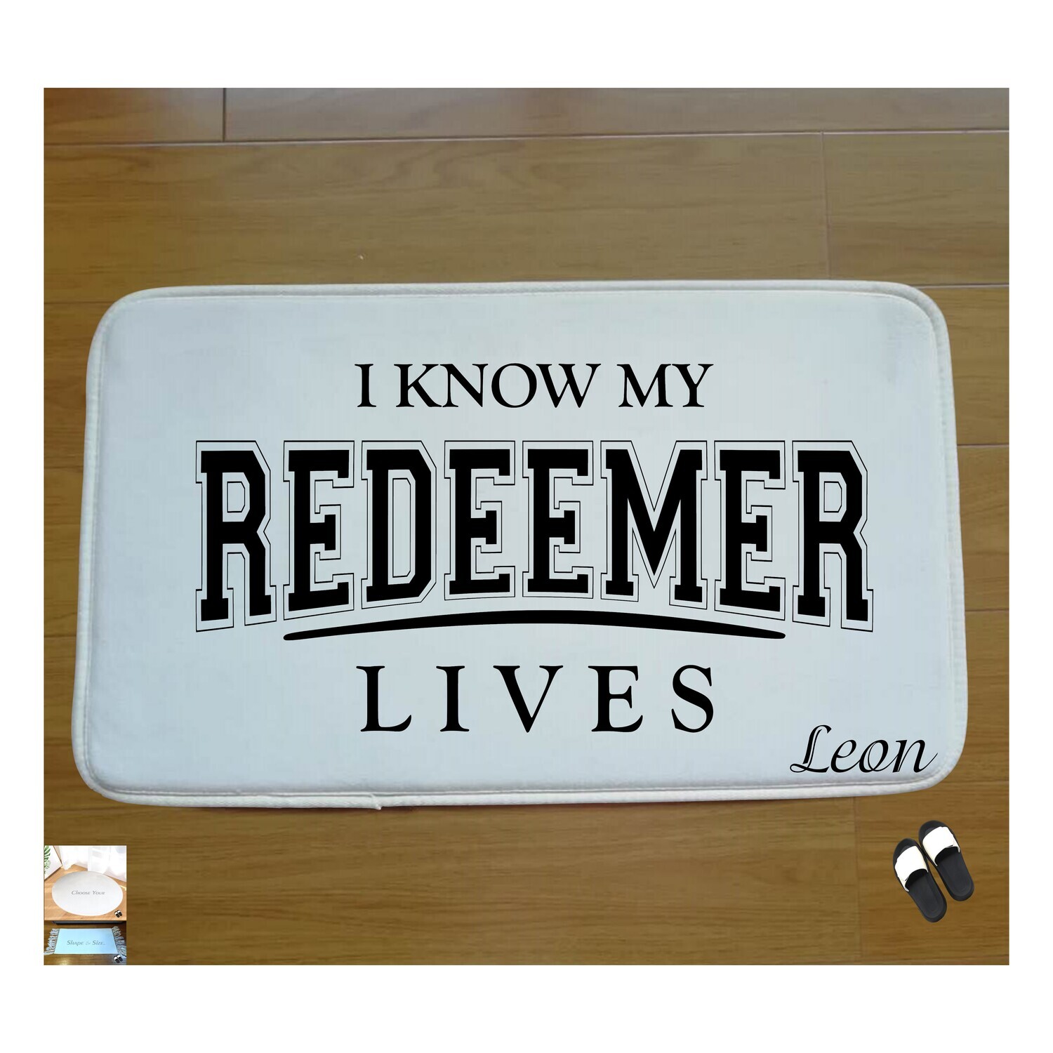 Christian Prayer Mat with Name |Religious Gift| Monogrammed Gift| Custom Church Gift| Blessing Mat| Prayer Room Accessory |Bedside Mat| Christian Comfort Gift| Faith-Inspired Home Decor
