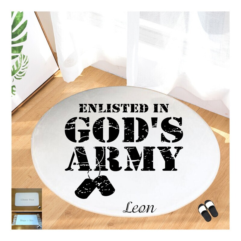 Christian Prayer Mat with Name |Religious Gift| Monogrammed Gift| Custom Church Gift| Blessing Mat| Prayer Room Accessory |Bedside Mat| Christian Comfort Gift| Faith-Inspired Home Decor