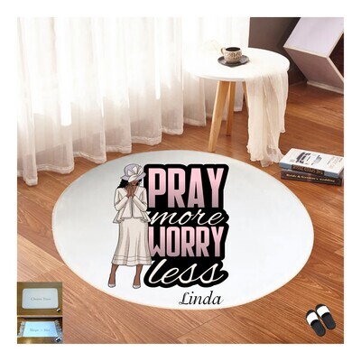 Christian Prayer Mat with Name |Religious Gift| Monogrammed Gift| Custom Church Gift| Blessing Mat| Prayer Room Accessory |Bedside Mat| Christian Comfort Gift| Faith-Inspired Home Decor