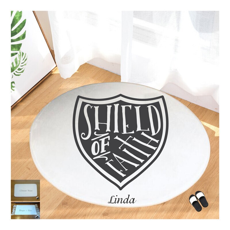 Christian Prayer Mat with Name |Religious Gift| Monogrammed Gift| Custom Church Gift| Blessing Mat| Prayer Room Accessory |Bedside Mat| Christian Comfort Gift| Faith-Inspired Home Decor
