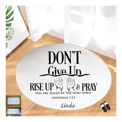 Christian Prayer Mat with Name |Religious Gift| Monogrammed Gift| Custom Church Gift| Blessing Mat| Prayer Room Accessory |Bedside Mat| Christian Comfort Gift| Faith-Inspired Home Decor