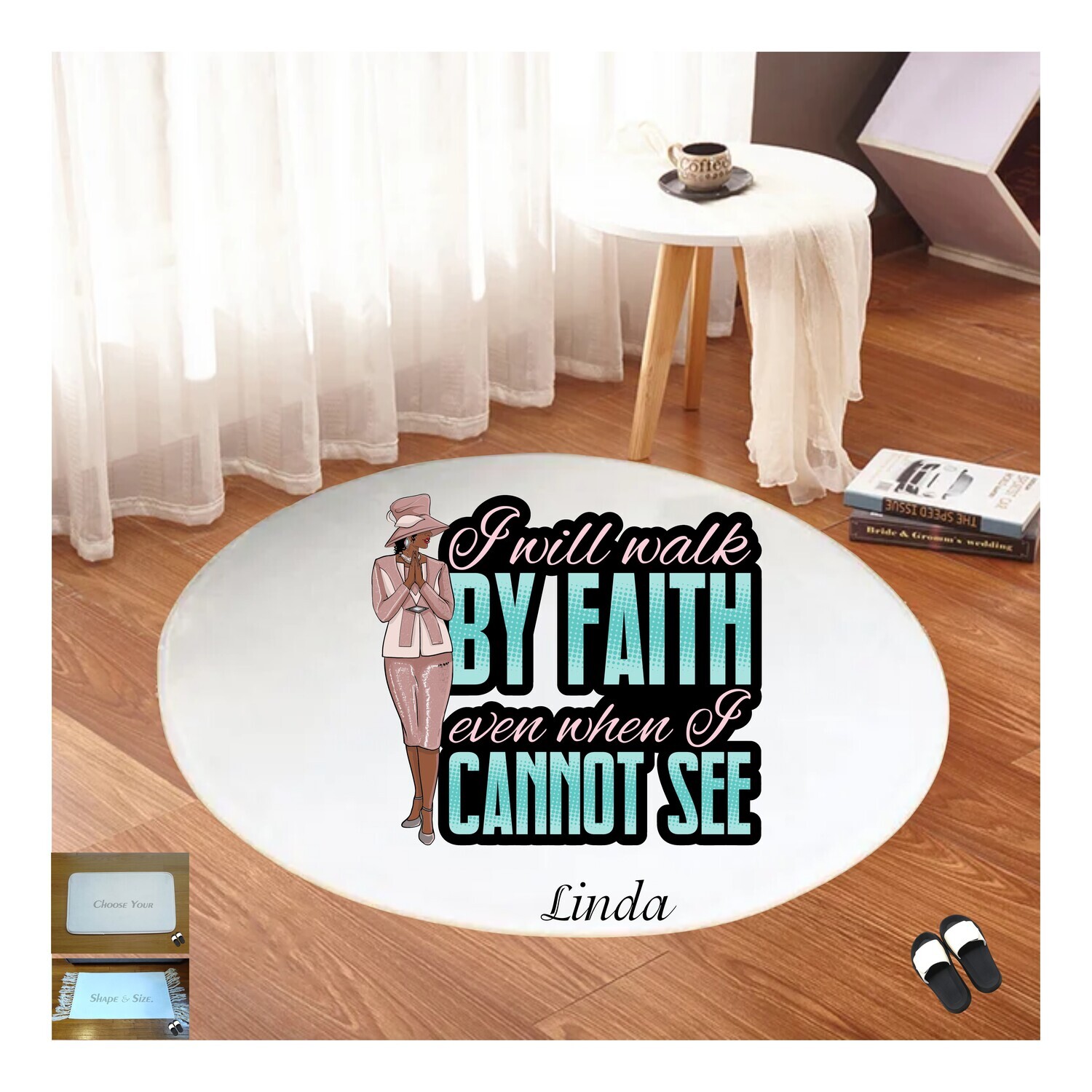Christian Prayer Mat with Name |Religious Gift| Monogrammed Gift| Custom Church Gift| Blessing Mat| Prayer Room Accessory |Bedside Mat| Christian Comfort Gift| Faith-Inspired Home Decor