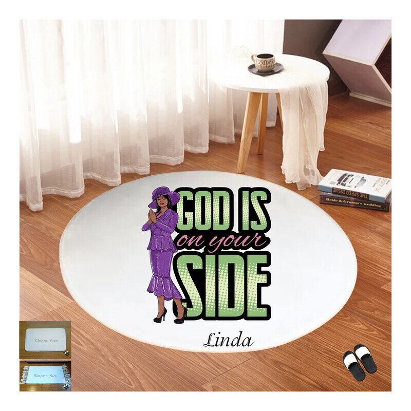 Christian Prayer Mat with Name |Religious Gift| Monogrammed Gift| Custom Church Gift| Blessing Mat| Prayer Room Accessory |Bedside Mat| Christian Comfort Gift| Faith-Inspired Home Decor