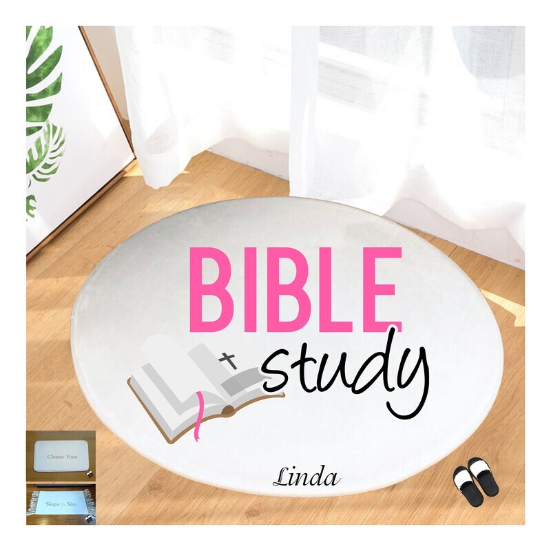Christian Prayer Mat with Name |Religious Gift| Monogrammed Gift| Custom Church Gift| Blessing Mat| Prayer Room Accessory |Bedside Mat| Christian Comfort Gift| Faith-Inspired Home Decor