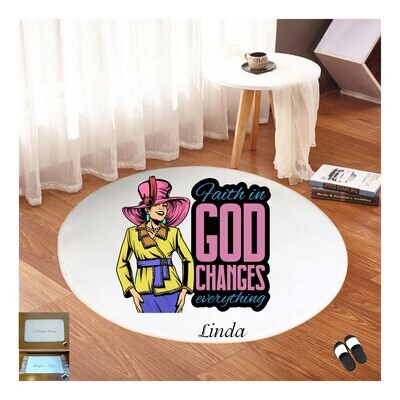 Christian Prayer Mat with Name |Religious Gift| Monogrammed Gift| Custom Church Gift| Blessing Mat| Prayer Room Accessory |Bedside Mat| Christian Comfort Gift| Faith-Inspired Home Decor
