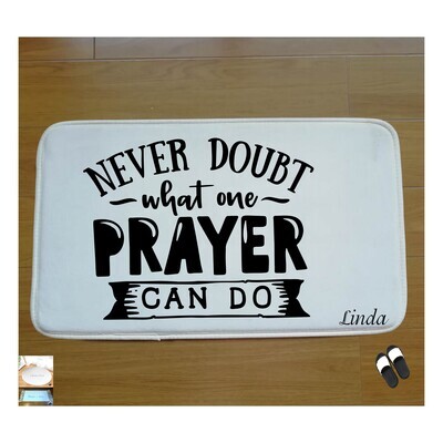 Christian Prayer Mat with Name |Religious Gift| Monogrammed Gift| Custom Church Gift| Blessing Mat| Prayer Room Accessory |Bedside Mat| Christian Comfort Gift| Faith-Inspired Home Decor