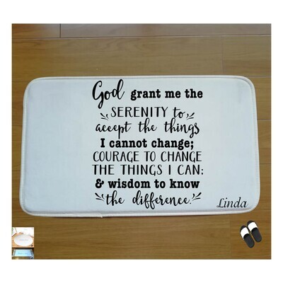 Christian Prayer Mat with Name |Religious Gift| Monogrammed Gift| Custom Church Gift| Blessing Mat| Prayer Room Accessory |Bedside Mat| Christian Comfort Gift| Faith-Inspired Home Decor