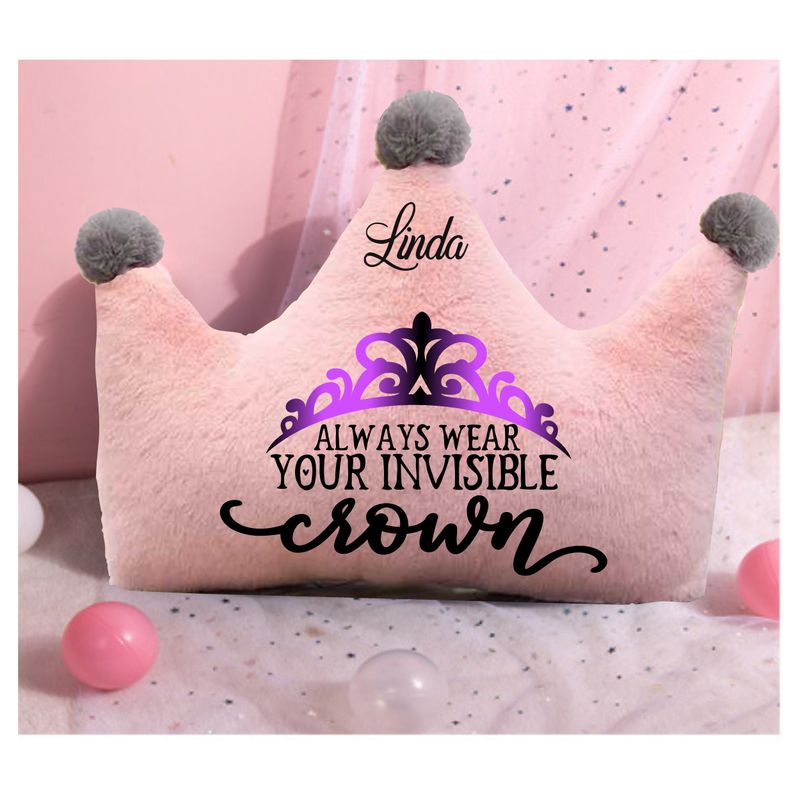 Customized Throw Pillows for Her &quot;Always wear your invisible crown&quot;| Gift for Daughter| Customized gift for Friend| Gift for Sister| Holiday Gift for Her| Housewarming Gift| Birthday Gift for her