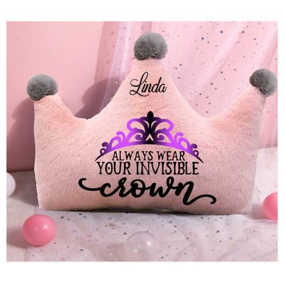 Customized Throw Pillows for Her &quot;Always wear your invisible crown&quot;| Gift for Daughter| Customized gift for Friend| Gift for Sister| Holiday Gift for Her| Housewarming Gift| Birthday Gift for her