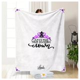 Customized Throw Blankets for Friends &amp; Family &quot;Always wear your invisible crown&quot;| Gift for Mom| Customized gift for Her| Gift for Sister| Holiday Gift for Her| Housewarming Gif| Birthday gift for Her