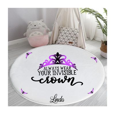Customized Floor Mat &quot;Always wear your invisible crown&quot;| Bedroom Mat| Customized gift for Friend| Gift for Sister| Holiday Gift for Her| Housewarming Gift| Birthday Gift for her