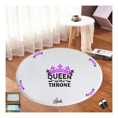 Customized Floor Mat &quot;Queen of the throne&quot;| Bedroom Mat| Customized gift for Friend| Gift for Sister| Holiday Gift for Her| Housewarming Gift| Birthday Gift for her