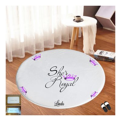 Customized Floor Mat &quot;She&#39;s Royal&quot;| Bedroom Mat| Customized gift for Friend| Gift for Sister| Holiday Gift for Her| Housewarming Gift| Birthday Gift for her
