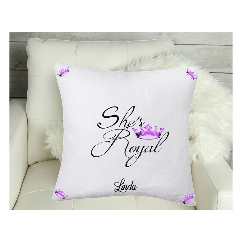 Customized Throw Pillows for Her &quot;She&#39;s Royal&quot;| Gift for Daughter| Customized gift for Friend| Gift for Sister| Holiday Gift for Her| Housewarming Gift| Birthday Gift for her