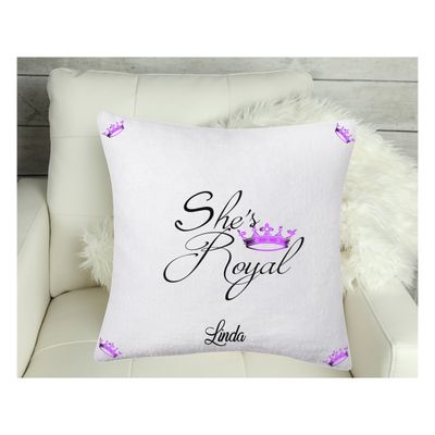 Customized Throw Pillows for Her &quot;She&#39;s Royal&quot;| Gift for Daughter| Customized gift for Friend| Gift for Sister| Holiday Gift for Her| Housewarming Gift| Birthday Gift for her