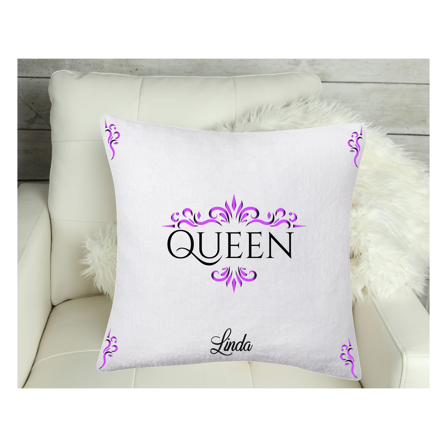 Customized Throw Pillows for Her &quot;Queen&quot;| Gift for Daughter| Customized gift for Friend| Gift for Sister| Holiday Gift for Her| Housewarming Gift| Birthday Gift for her