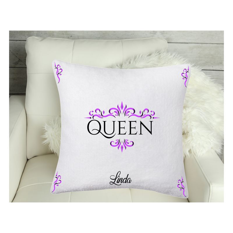 Customized Throw Pillows for Her &quot;Queen&quot;| Gift for Daughter| Customized gift for Friend| Gift for Sister| Holiday Gift for Her| Housewarming Gift| Birthday Gift for her