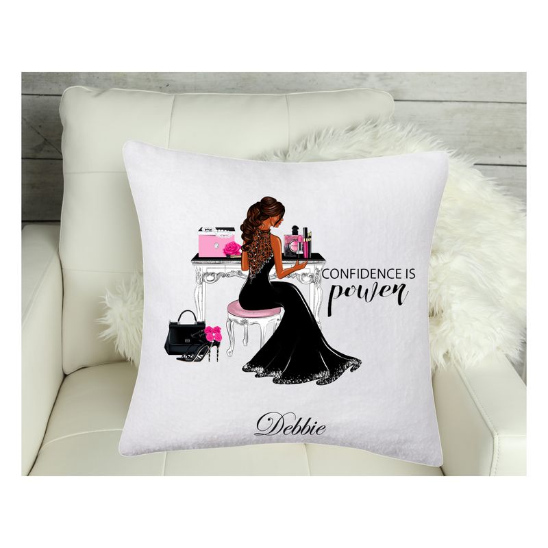 Customized Throw Pillows for Her &quot;CONFIDENCE IS POWER&quot;| Gift for Daughter| Customized gift for Friend| Gift for Sister| Holiday Gift for Her| Housewarming Gift| Birthday Gift for her