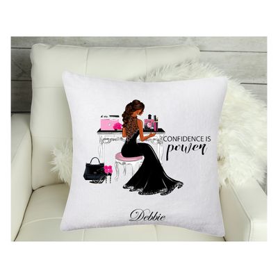 Customized Throw Pillows for Her &quot;CONFIDENCE IS POWER&quot;| Gift for Daughter| Customized gift for Friend| Gift for Sister| Holiday Gift for Her| Housewarming Gift| Birthday Gift for her