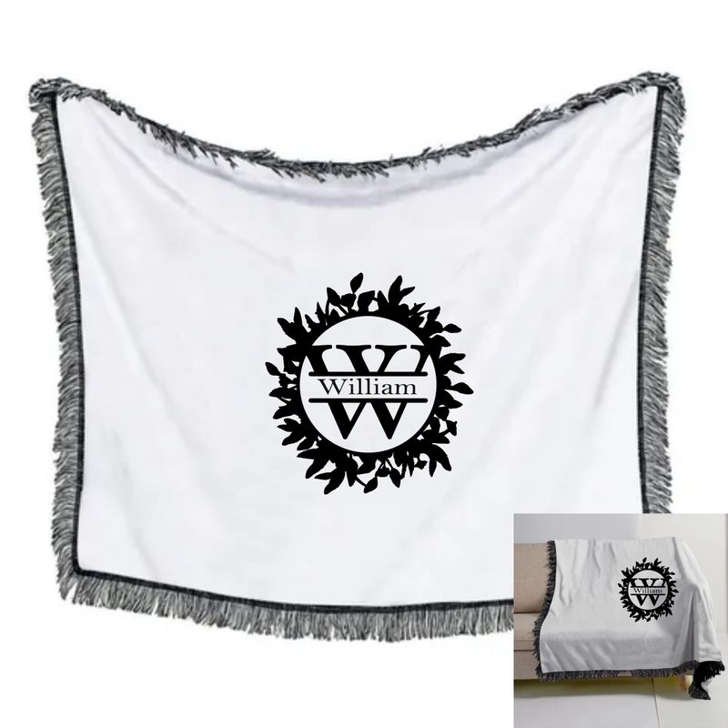 Monogrammed Throw Blankets for Friends &amp; Family| Customized gift| Holiday Gift| Housewarming Gif| Birthday gift| Personalized Gift