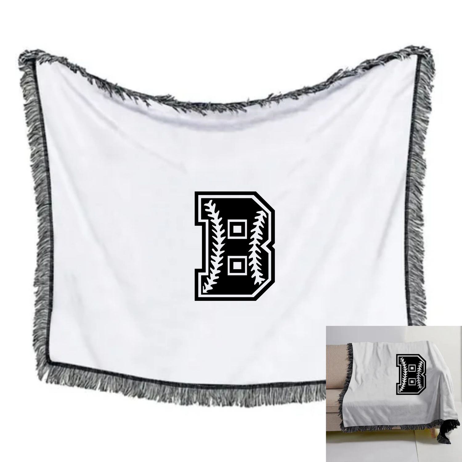 Monogrammed Throw Blankets for Friends &amp; Family| Customized gift| Holiday Gift| Housewarming Gif| Birthday gift| Personalized Gift