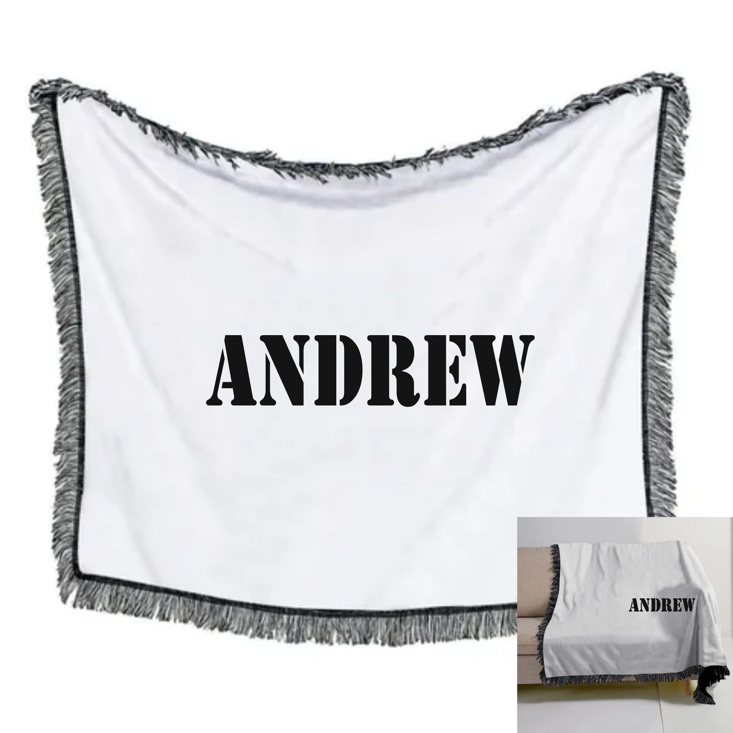Monogrammed Throw Blankets for Friends &amp; Family| Customized gift| Holiday Gift| Housewarming Gif| Birthday gift| Personalized Gift