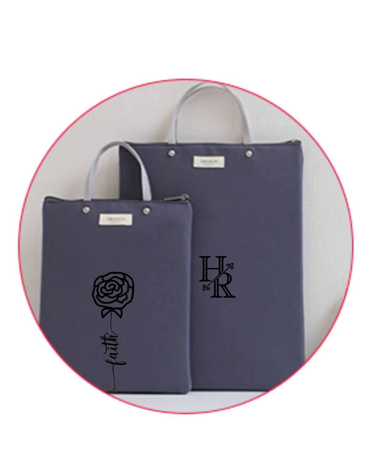Tote &quot;FAITH&quot; with Stylus Pen, Personalized Tote, Classy Bible Tote, Religious Gift, Bible cover, Monogrammed Tote, Church Gift, Christian Gift
