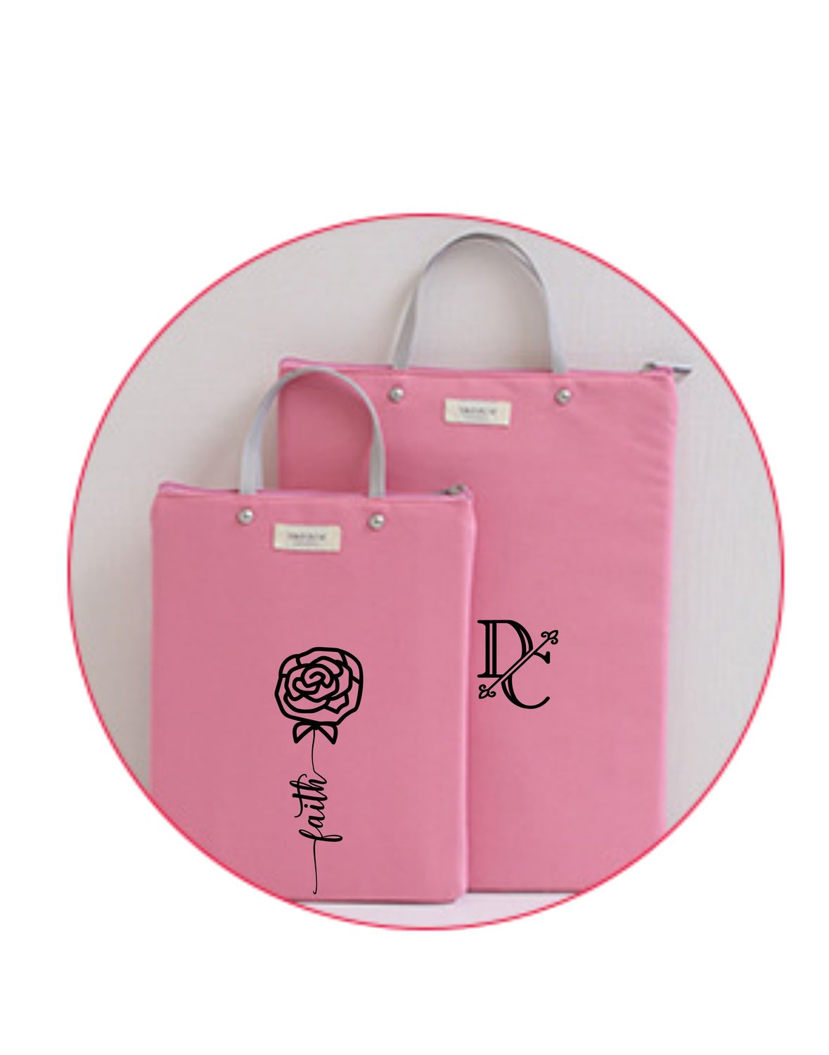 Tote &quot;FAITH&quot; with Stylus Pen, Personalized Tote, Classy Bible Tote, Religious Gift, Bible cover, Monogrammed Tote, Church Gift, Christian Gift
