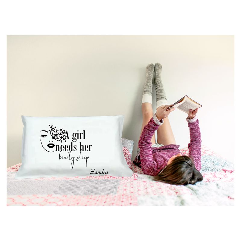 Personalized Pillowcase &quot;BEAUTY SLEEP&quot;| Sleep Pillows| Bedroom Accessories| Funny saying Pillowcase