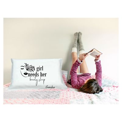 Personalized Pillowcase &quot;BEAUTY SLEEP&quot;| Sleep Pillows| Bedroom Accessories| Funny saying Pillowcase