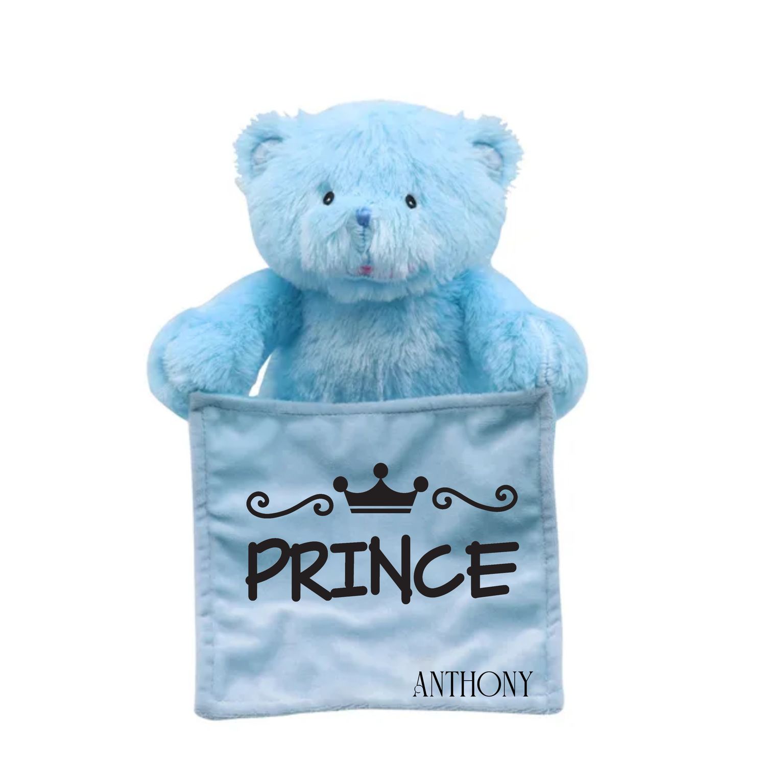 Personalized NameSake Peek-A-Boo Teddy Bear &quot;PRINCE/PRINCESS&quot;| Personalized Toy| Plush Toy| Animated Toy| Personalized Teddy Bear| Stuffed Animals for all